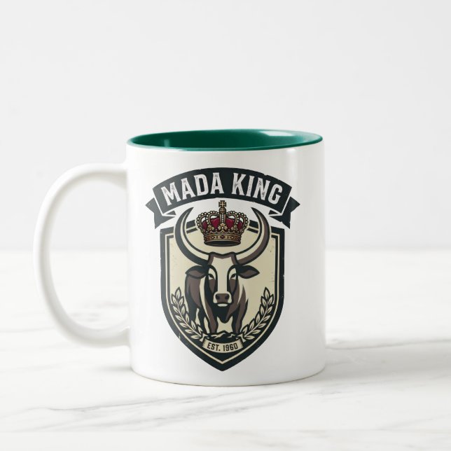Tasse 2 Couleurs MADA KING | Malagasy Zebu Madagascar (Gauche)