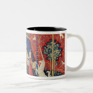 Tasse 2 Couleurs Madame et la licorne : "À mon seulement desire
