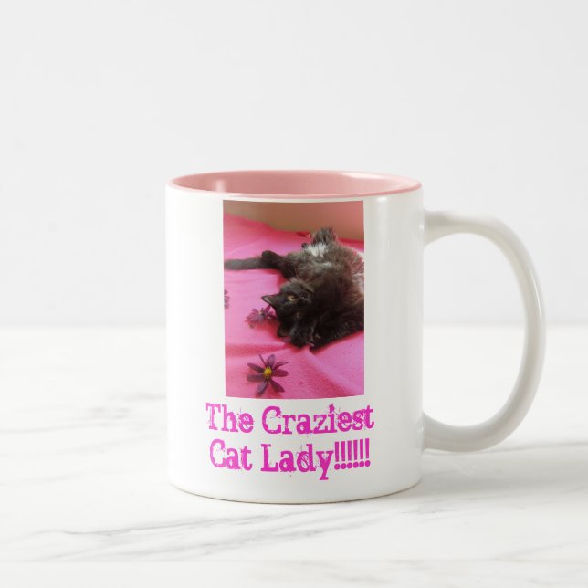 Tasse 2 Couleurs Madame fière de chat de 2 b (Droit)