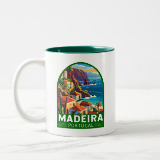 Tasse 2 Couleurs Madeira Portugal Travel Art Vintage