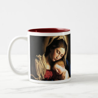 Tasse 2 Couleurs Madonna et enfant