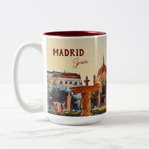 Tasse 2 Couleurs Madrid Espagne Tourisme souvenir