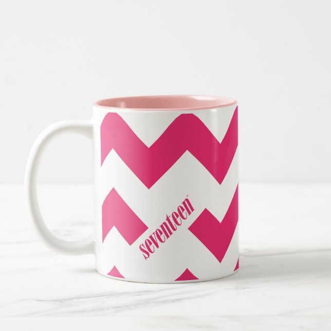 Tasse 2 Couleurs Magenta de zigzag (Gauche)