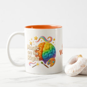 Tasse 2 Couleurs Magie à droite, Logique à gauche - Double Cerveau