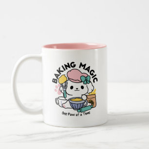 Tasse 2 Couleurs Magie de la pâtisserie une patte à la fois Chiot m