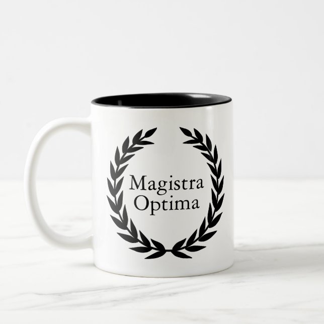 Tasse 2 Couleurs Magistra Optima Enseignant Latin (Gauche)