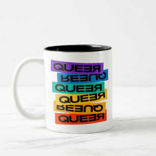Tasse 2 Couleurs Magnet de voiture. LGBT+Pride. Queer.