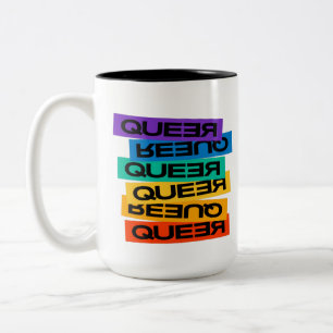 Tasse 2 Couleurs Magnet de voiture. LGBT+Pride. Queer.