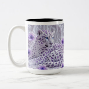 Tasse 2 Couleurs Magnifique Art du Léopard Bijou de Pourpre Royale