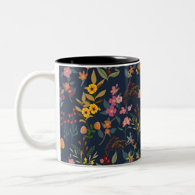 Tasse 2 Couleurs Magnifique fleur sauvage coloré (Gauche)
