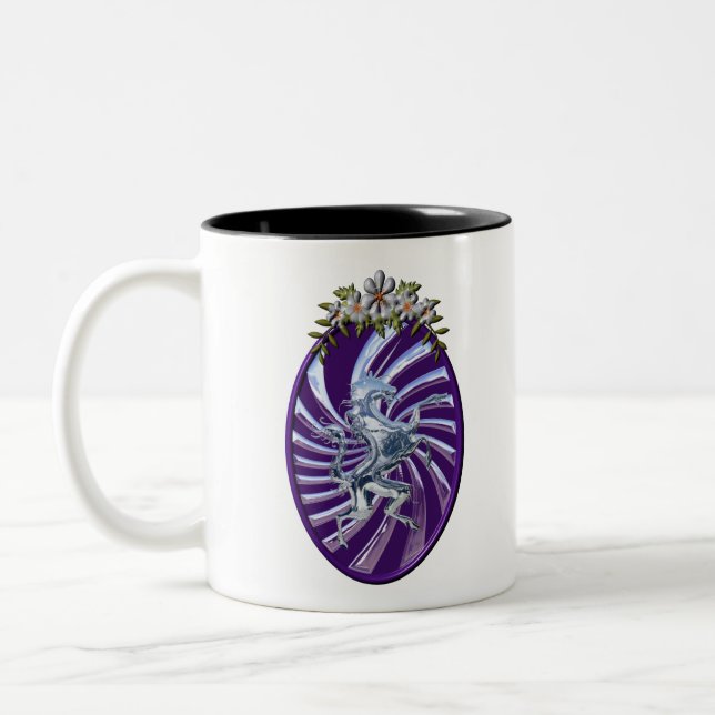 Tasse 2 Couleurs Magnifique licorne mythique (Gauche)