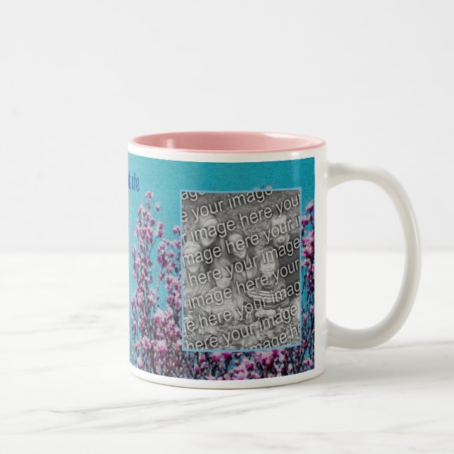 Tasse 2 Couleurs Magnolia Blossoms Blue Sky Peinture Ajouter Votre  (Droit)