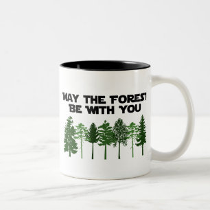 Tasse 2 Couleurs Mai la forêt soit avec vous