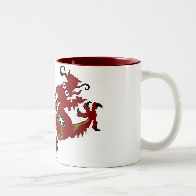 Tasse 2 Couleurs Mail de chance de dragon (Droit)