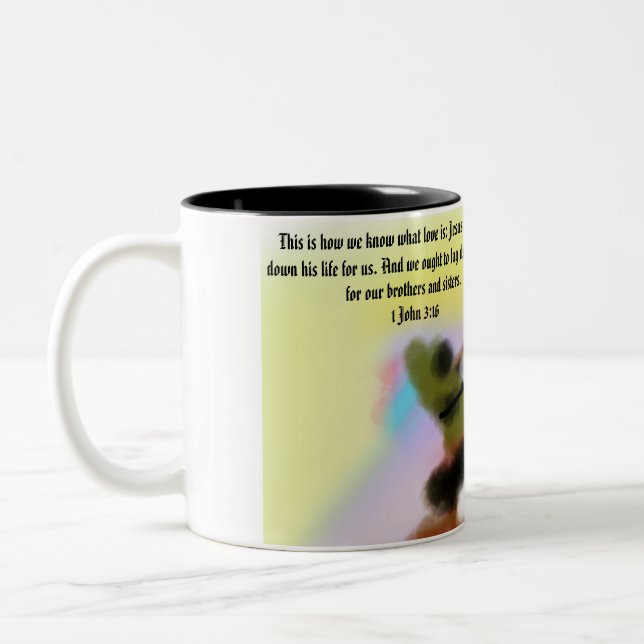 Tasse 2 Couleurs main de Jésus  (Gauche)