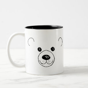 Tasse 2 Couleurs Main tirée très mignonne ours L'Ours le plus mou A
