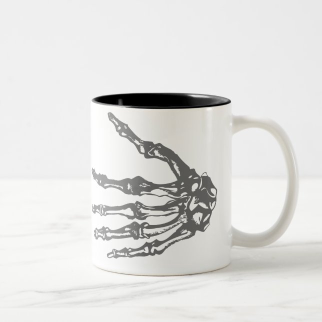 Tasse 2 Couleurs Mains osseuses (Droit)