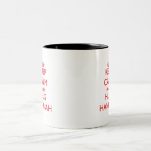 Tasse 2 Couleurs Maintenez calme et étreinte Hannah