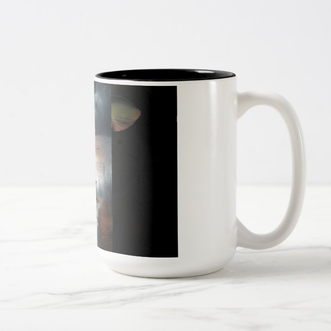 Tasse 2 Couleurs Maison bleue et noire (Droit)