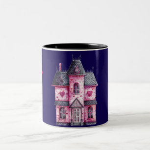 Tasse 2 Couleurs Maison rose hantée