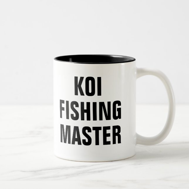 Tasse 2 Couleurs Maître de pêche au koi (Droit)