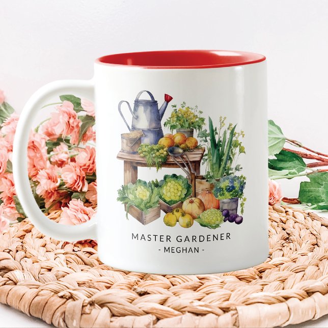 Tasse 2 Couleurs Maître Gardener personnalisé (Créateur téléchargé)