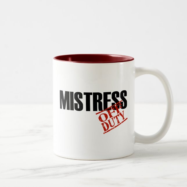 TASSE 2 COULEURS MAÎTRESSE QUI N'EST PAS DE SERVICE (Droit)
