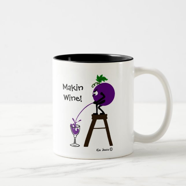 Tasse 2 Couleurs Makin Wine !-Mug (Droit)