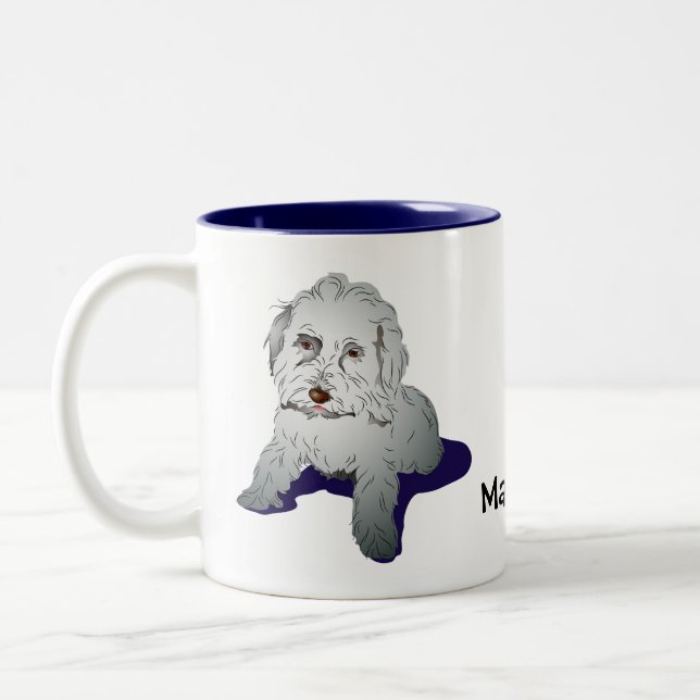 Tasse 2 Couleurs Maltipoo Cute Puppy (Gauche)