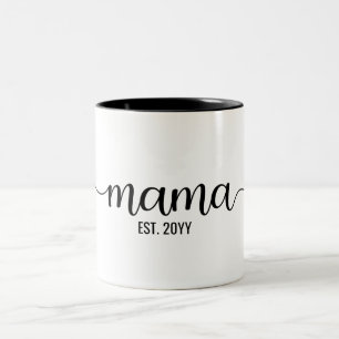 Tasse 2 Couleurs Mama Est, Maman to be, Elegant Cadeaux pour Maman