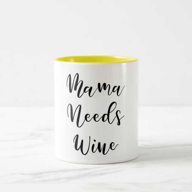Tasse 2 Couleurs Maman a besoin de vin (Centre)