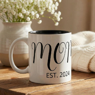 Tasse 2 Couleurs Maman a créé un nouveau grand script de maman