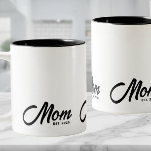 Tasse 2 Couleurs Maman a établi un script noir Cadeau pour nouvelle
