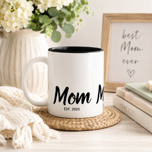 Tasse 2 Couleurs Maman a établi un script personnalisé pour l'année