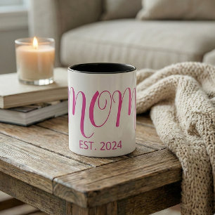 Tasse 2 Couleurs Maman a fondé un grand script Cadeau pour nouvelle