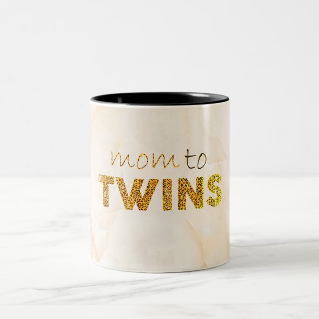 Tasse 2 Couleurs Maman aux jumeaux (Centre)
