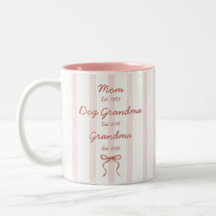 Tasse 2 Couleurs Maman Chien Grand-mère & Grand-mère Dates personna