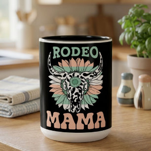 Tasse 2 Couleurs Maman Cowgirl de Rodéo Fête des Mères Western Un