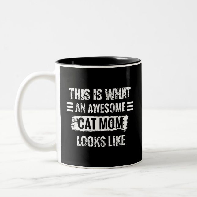 Tasse 2 Couleurs Maman de chat (Gauche)