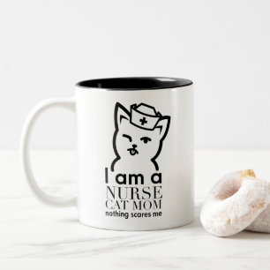 Tasse 2 Couleurs Maman de chat d'infirmière - propriétaire de chat