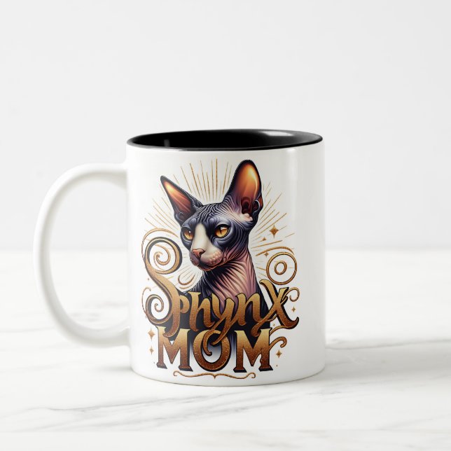 Tasse 2 Couleurs  Maman de chat Sphynx  (Gauche)