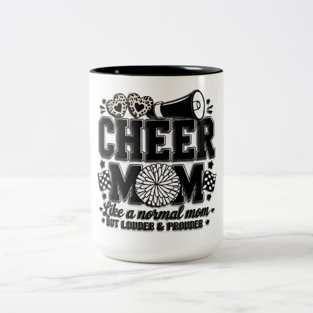 Tasse 2 Couleurs Maman de cheerleader mignonne (Centre)