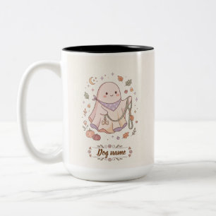 Tasse 2 Couleurs Maman de chien Halloween personnalisée Fantôme