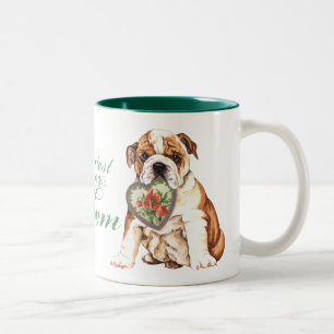 Tasse 2 Couleurs Maman de coeur de bouledogue