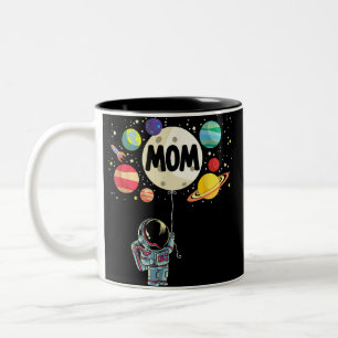 Tasse 2 Couleurs Maman de l'astronaute spatial du garçon d'annivers