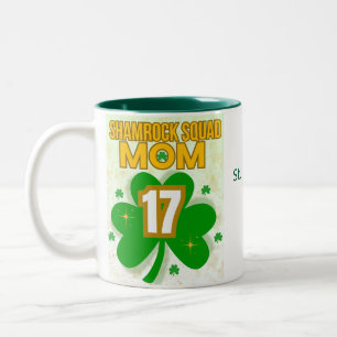 Tasse 2 Couleurs Maman de l'équipe shamrock - Saint Patrick's Day 2