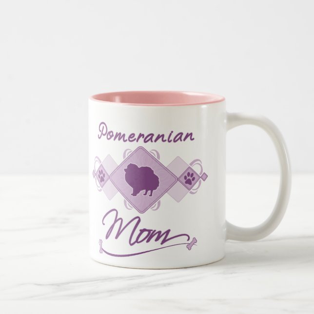 Tasse 2 Couleurs Maman de Pomeranian (Droit)