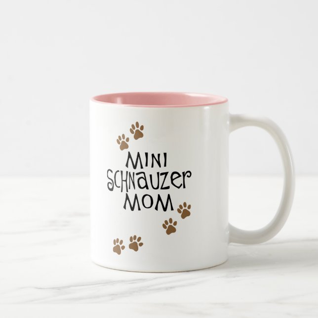 Tasse 2 Couleurs Maman de Schnauzer miniature (Droit)
