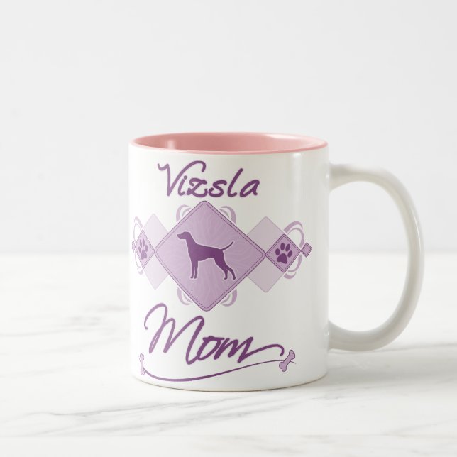 Tasse 2 Couleurs Maman de Vizsla (Droit)