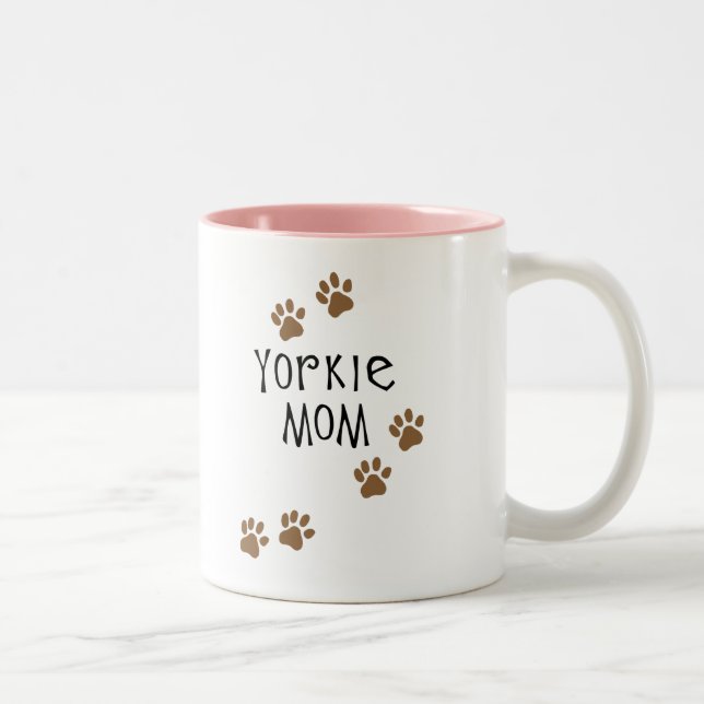 Tasse 2 Couleurs Maman de Yorkie (Droit)